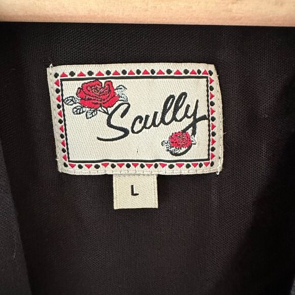 Scully Cantina Black Cutout Hi Low Tunic Long Sleeve Top Black Size L - Picture 4 of 8